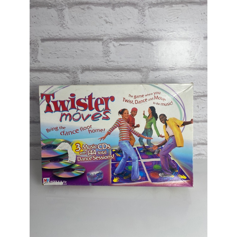 Milton Bradley Twister Moves Game 2003 4 Mats 3 CDs Aaron Nick Carter Remix